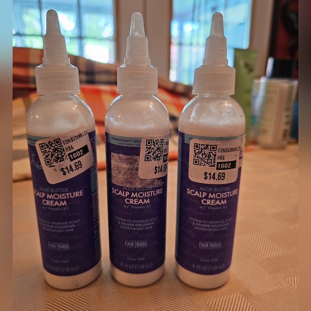 Shea Moisture Aloe Butter Scalp Moisture Cream w/ Vitamin B3 3 Bottles